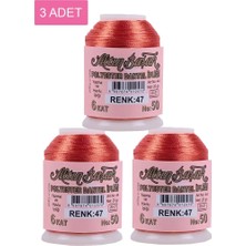 General 3 Adet Altınbaşak Oya ve Dantel Ipi 20 gr - Royaleks - No: 047