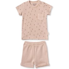 BabyCosy Organic Wear Bebek Kısa Kollu Tişört ve Pantolon Takımı, %100  Pamuk, Bebek ve Yenidoğan Serisi - CSYM31113