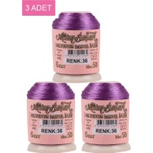 General 3 Adet Altınbaşak Oya ve Dantel Ipi 20 gr - Royaleks - No: 036