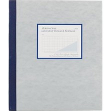 Tuba Toptaş Laboratuvar Defteri, 4 x 4 Quad Ruling, Gri Kapak, 11" x 9.3" 100 Numaralı Set (43644)