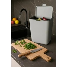 Calperia Kompakt Flip Çöp Kovası - Modern Tasarım, Gri