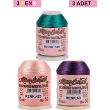 General 3 Adet Altınbaşak Oya ve Dantel Ipi 20 gr - Royaleks - No: 423 - 063 - 740