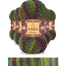 General 5 Adet Hercai Ebruli Hırka Kazak Atkı Bere El Örgü Ipi Yünü 7130