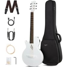 Calperia Beyaz Renk Elektro Akustik Gitar - Yüksek Kalite Ses Performansı