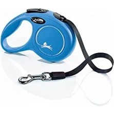 Calperia Otomatik Köpek Gezdirme Tasması, 3 Metre, Mavi