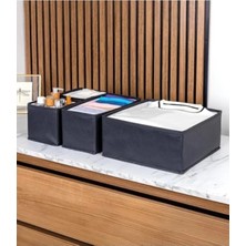 Calperia 4'lü Çekmece Düzenleyici Kutu - Antrasit Renk, Pratik Kullanım