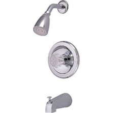 Tuba Toptaş KB531 Tekli Akrilik Saplı Küvet ve Duş Musluğu, Cilalı Krom