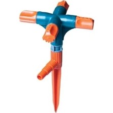 Calperia Döner Başlıklı 4'lü Bahçe Sulama Fıskiyesi – Mavi ve Turuncu