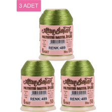 General 3 Adet Altınbaşak Oya ve Dantel Ipi 20 gr - Royaleks - No: 489