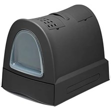 Calperia Antrasit Renkli Çekmeceli Kapalı Kedi Tuvaleti