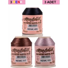 General 3 Adet Altınbaşak Oya ve Dantel Ipi 20 gr - Royaleks - No: 117 - 103 - 485