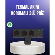 General USB ve Type-C Portlu Anahtarlı Çoklu Priz Güç Ünitesi