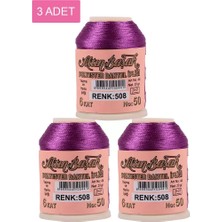 General 3 Adet Altınbaşak Oya ve Dantel Ipi 20 gr - Royaleks - No: 508