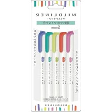 Calperia Çift Taraflı Işaretleme Kalemi Seti, 5 Renk, Ince ve Kalın Uç