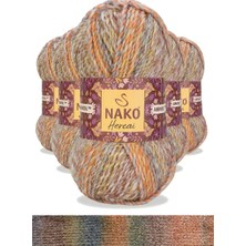 General 5 Adet Hercai Ebruli Hırka Kazak Atkı Bere El Örgü Ipi Yünü 76035