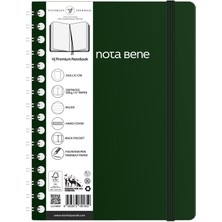 Tuba Toptaş Nota Bene Spiralli Premium Sert Kapak Defter, 14.8X21 Cm, Çizgili