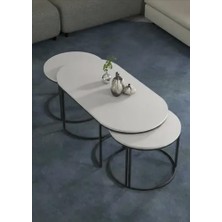 Savita Home Dolunay 3'lü Set  Orta Sehpa - 45 cm