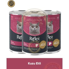 Reflex Plus Jöle Içinde Et Parçacıklı Kuzu Etli Yetişkin Kedi Maması 3X400GR