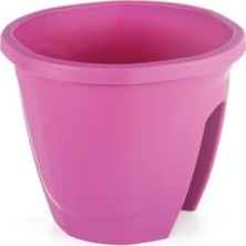 Calperia Zümrüt Renkli 7,5 Litre Balkon Saksısı, Askı Aparatlı