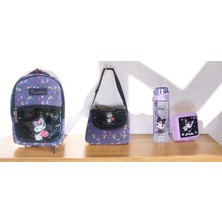 GENC DIJITAL BASKI Kuromi Okul Çantası Seti ( 4 Parça)