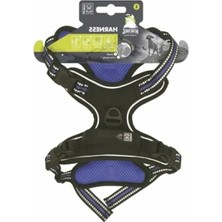 Calperia Ayarlanabilir Reflektörlü Soft Sırt Tasması - Mavi (S)