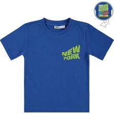 Civil Boys Newyork Basklı 2-5 Yaş Tişört - Mavi
