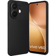 Newface Vivo V60 5g Auto Focus Karbon Kapak - Siyah