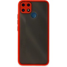 Newface Realme C25 Kılıf Montreal Silikon Kapak - Kırmızı