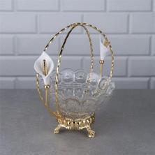 Zeyve Gala Kristal Cam Sepet Şekerlik 21X20X14 Cm.