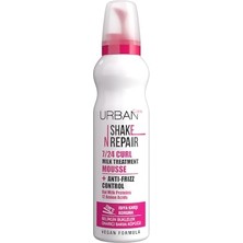 Urban Care Shake N Repair 7/24 Kabaran ve Bukleli Saçlara Özel Saç Bakım Köpüğü, 150 Mililitre, Vegan