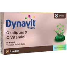 Dynavit Herbal Ökaliptus & C Vitamini 16 Pastil - Bağışıklık - Ökaliptus, C Vitamini