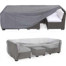 Bahçe Mobilyası Örtüsü, Bahçe Mobilyası Brandası, Su Geçirmez, Rüzgar Geçirmez, Uv Dayanıklı, Bahçe Mobilyası Örtüsü, Bahçe Mobilya Brandası Masa Sandalye Koruma Örtüsü (Grı, (125*125*80))