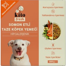 Kito Fresh Somon Etli Köpek YEMEĞI%100 Taze Içerikli Mama 250 gr