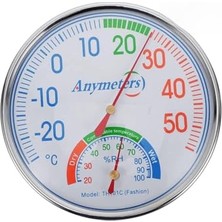 Analog Termometre Isı ve Nem Ölçer Sauna Sıcaklık Ölçme Derece Gösterge Pilsiz Mekanik Düz 1 Adet