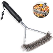 Mangal Barbekü Fırçası, Izgara Temizleme Fırçası, Paslanmaz Çelik, Ekstra Uzun Mangal Temizleme Fırçası, Gazlı Izgara Barbekü