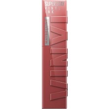 Maybelline New York Super Stay Vinyl Ink Uzun Süre Kalıcı Likit Parlak Ruj 115 Peppy