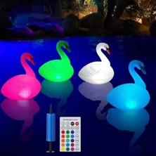 Güneş Enerjili Renk Değiştiren Led’li Şişme KUĞU/GT-SL24          [enerji Sınıfı A+++]