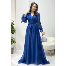 Zks Grup Tekstil-Karpuz Kol Asimetrik Etek Prenses Abiye Elbise Pudra,gold,bej,siyah,beyaz,yeşil,indigo,lila,mavi