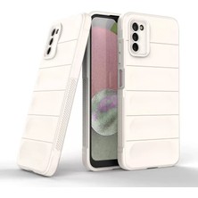 Newface Samsung Galaxy A03S Kılıf Optimum Silikon - Krem