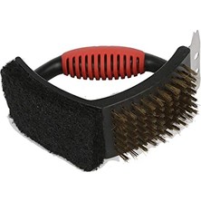 Barbekü Mangal Izgara Fırçası, Temizleyici Tel Fırça, Kazıyıcı Tel Fırça, Süngerli