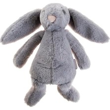 HDY Store Babyjem Gri Oturabilen Tavşan 30 cm Yumuşak Dokulu Bebek Oyuncağı Alüminyum Malzeme ile