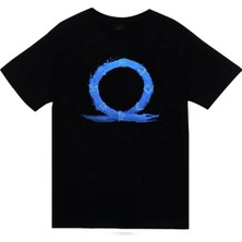 stonedfame God Of War - Oyun Baskılı Unisex %100 Pamuk Siyah T-Shirt