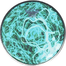 DA-4390-SD-SC018 Darbuka Derisi Dx Serisi Skyndeep Cleartone 9inc 38INC Collar Crimped Hoop Turquoise Mist Desenli