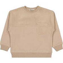 Civil Boys Peluş Garnili 2-5 Yaş Sweatshirt - Kahverengi