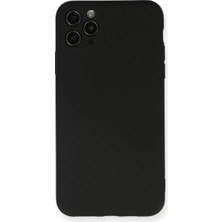Newface iPhone 11 Pro Max Kılıf Nano Içi Kadife Silikon - Siyah