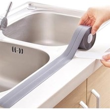Gri Duş Pvc Lavabo Küvet Tezgah Kenar Banyo Mutfak Pencere 3,2 mt Su Sızdırmaz Geçirmez Yalıtım Bant
