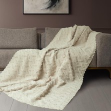 Latuda Home Ponela Koltuk Örtüsü Kaymaz Bohem Punch Kabartmalı 110X175 cm 2 Adet ( Berjer ) Kaymaz, Krem