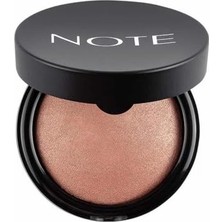 Note Cosmetics Baked Blusher 02 Vintage Pink Işıltılı Fırınlanmış Toz Allık