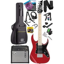 DE-150RD-50AMP Maple Klavye Hh Yüksek Kaliteli 50W Amfili Elektro Gitar Seti