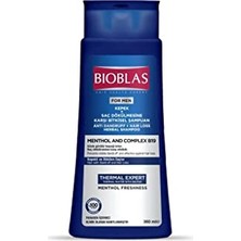 Bioblas Thermal Expert Şampuan – Kepek ve Saç Dökülmesine Karşı, Termal Su & Mentol Içerikli, Bitkisel Kompleks B19, 360 ml